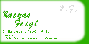 matyas feigl business card